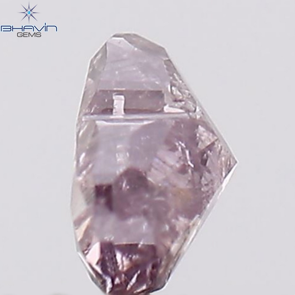 0.23 CT Heart Shape Natural Diamond Pink Color I2 Clarity (4.10 MM)
