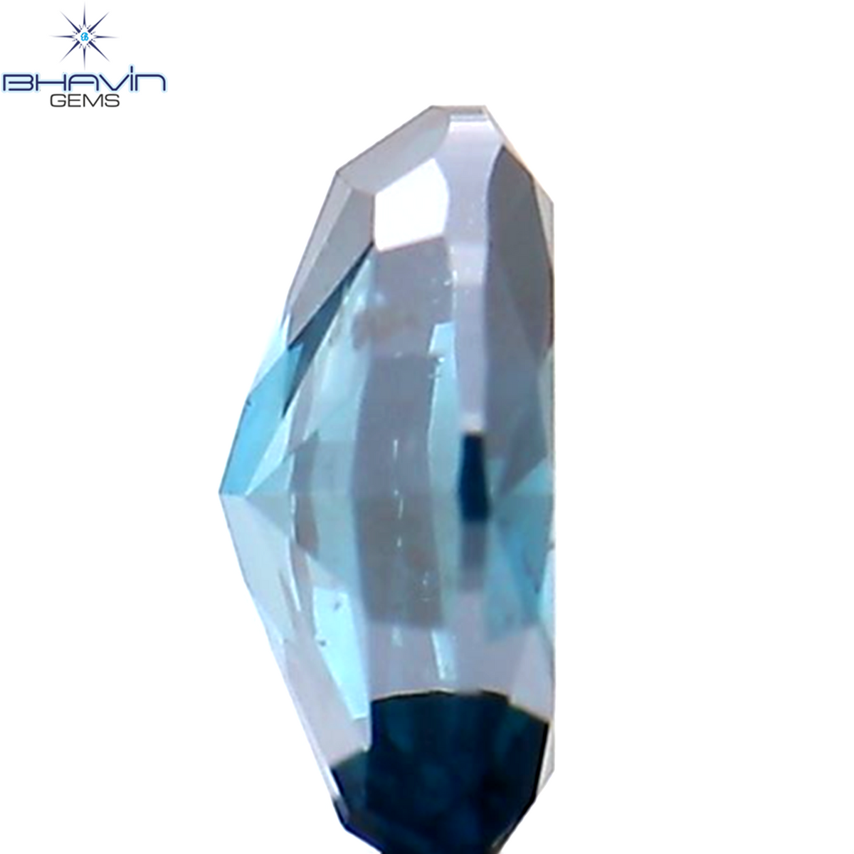 0.28 CT Natural Oval Diamond Enhanced Blue Color Clarity SI1 (4.63 MM)