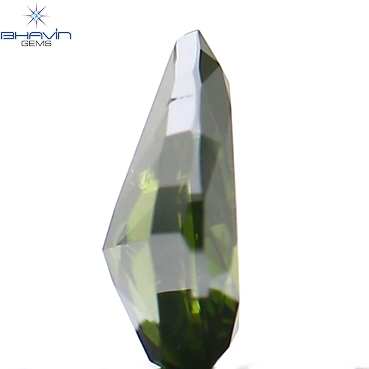 0.20 CT Natural Pear Diamond Enhanced Green Color Clarity I1 (4.70 MM)