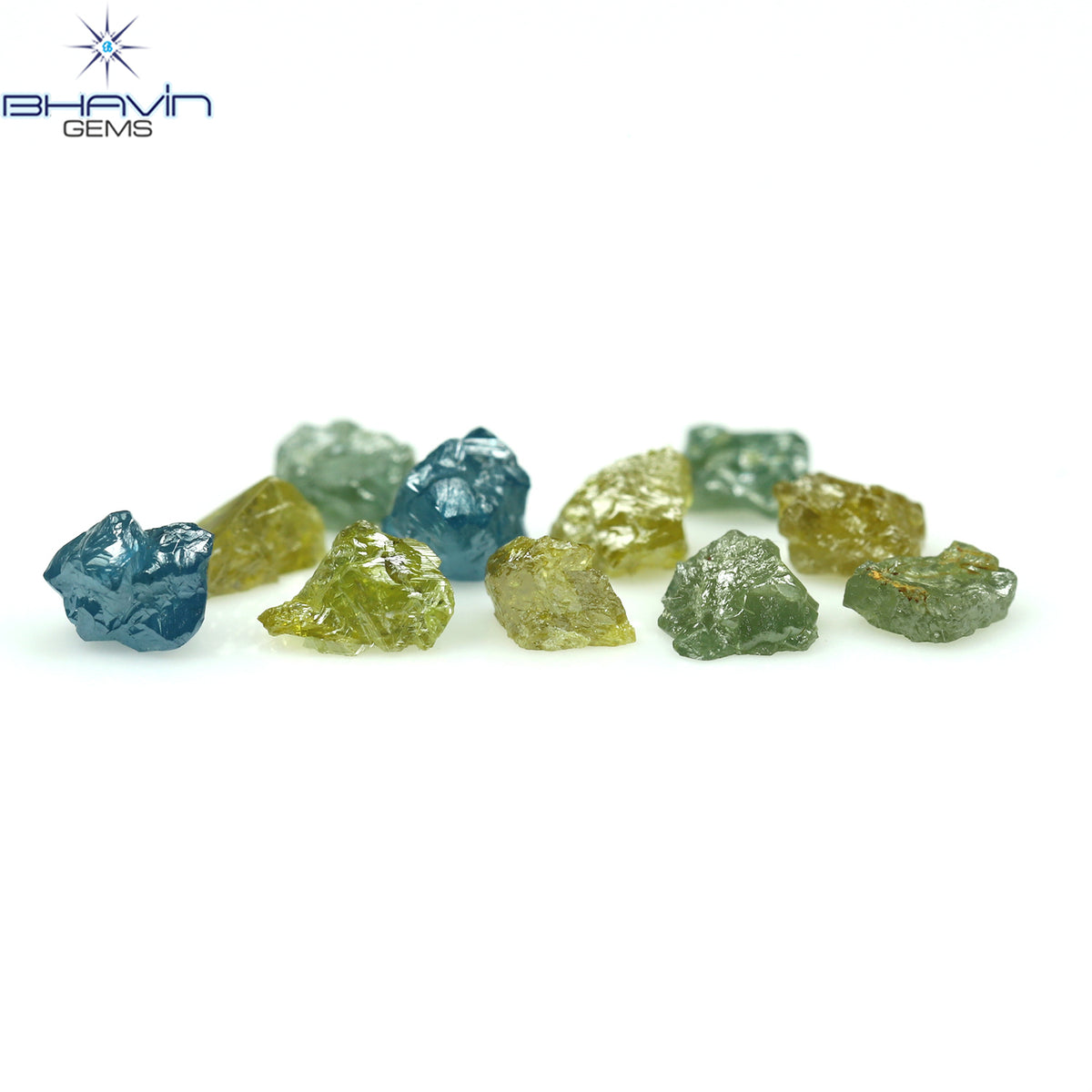 1.47 CT/11 Pcs Natural Rough Diamond Enhanced Mix Fancy Color Clarity I3 (4.30 MM)