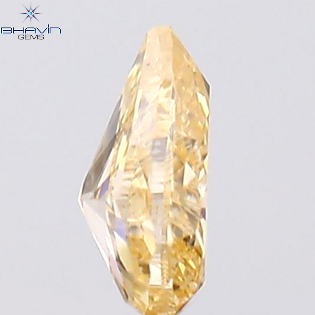 0.08 CT Natural Pear Diamond Orange Color Clarity SI1 (3.27 MM)