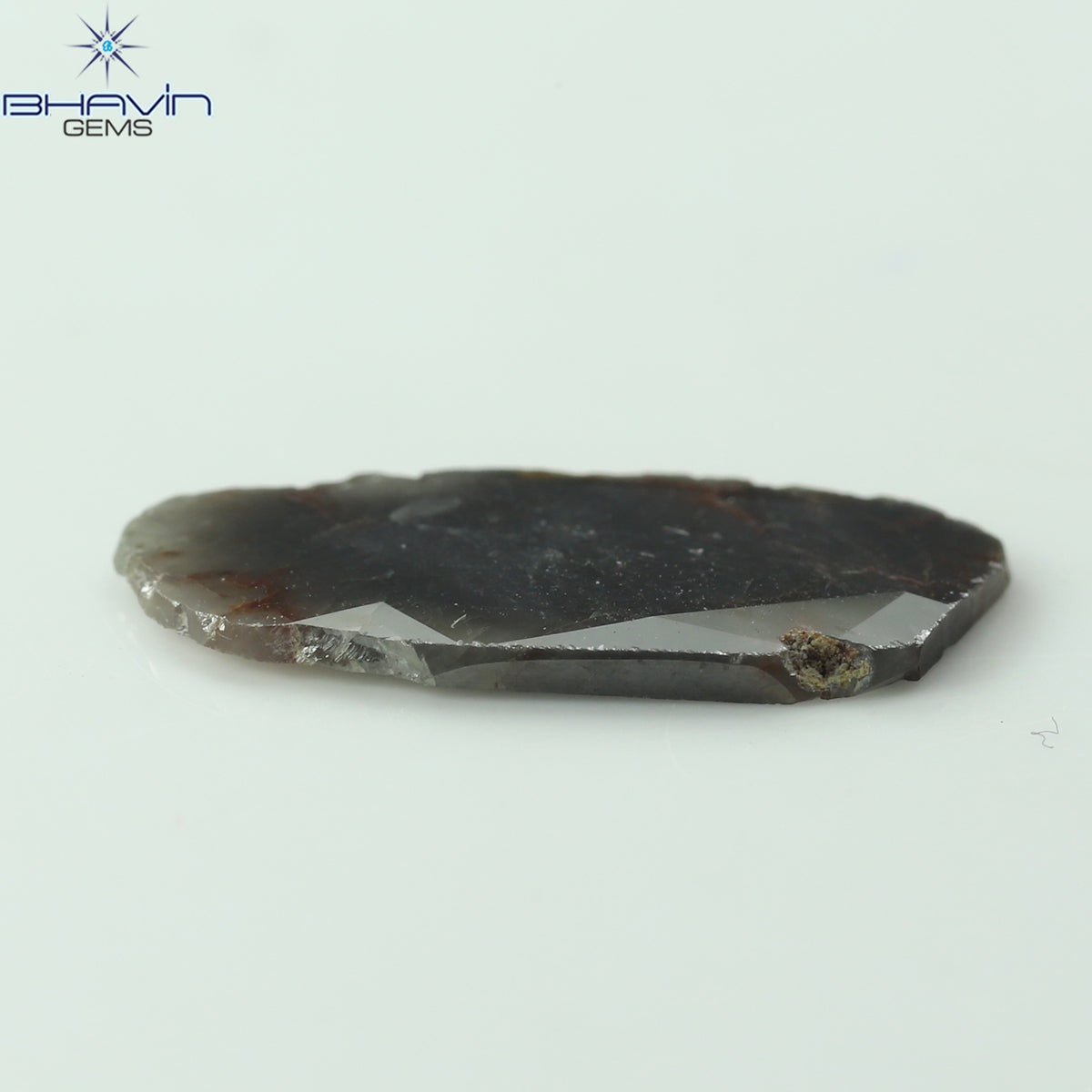 4.21 CT Natural Slice Diamond Brown Gray Color Clarity I3 (21.70 MM)