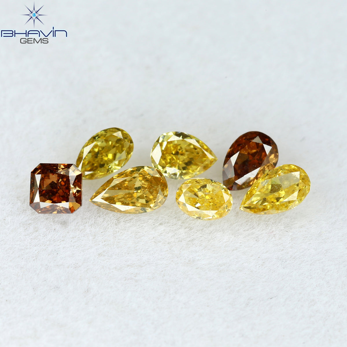 0.64 CT/7 Pcs Natural Mix Diamond Mix Fancy Color Clarity VS (3.98 MM)