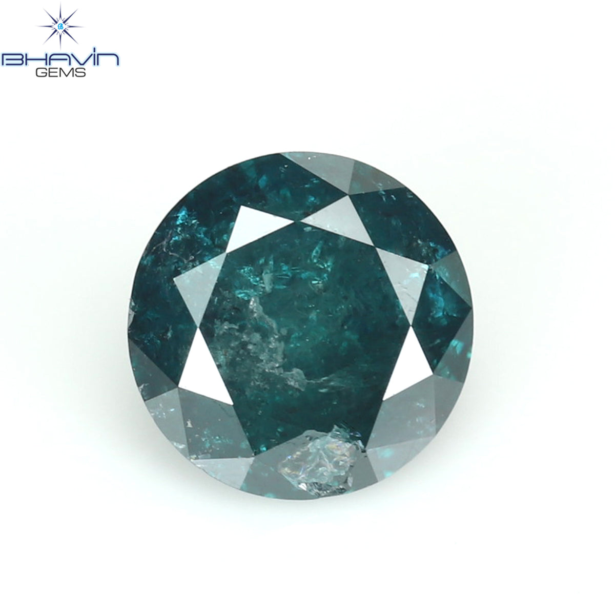 0.71 CT Natural Round Diamond Enhanced Blue Color Clarity I3 (5.65 MM)