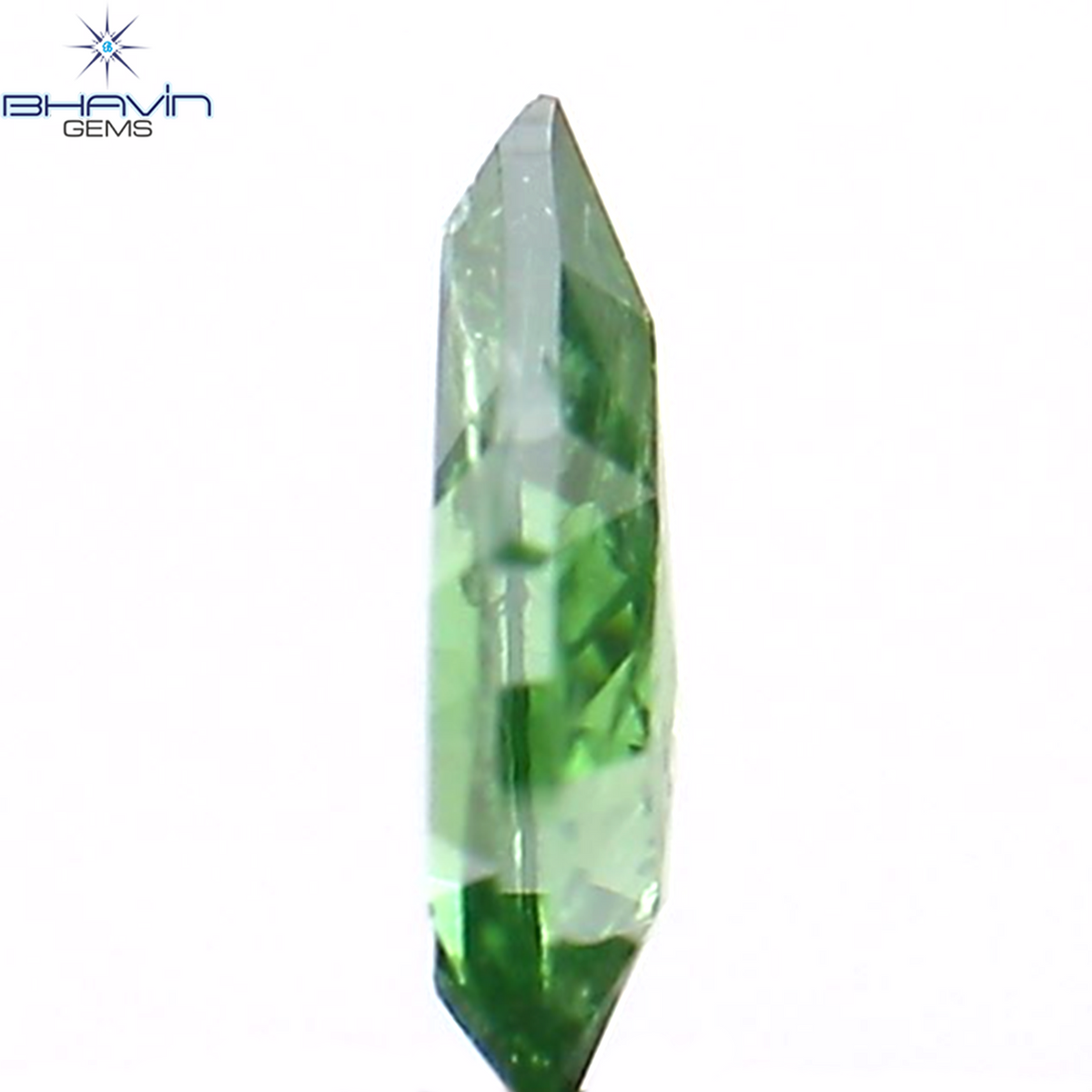0.23 CT ペアシェイプ ナチュラル ダイヤモンド グリーン カラー I2 クラリティ (6.27 MM)