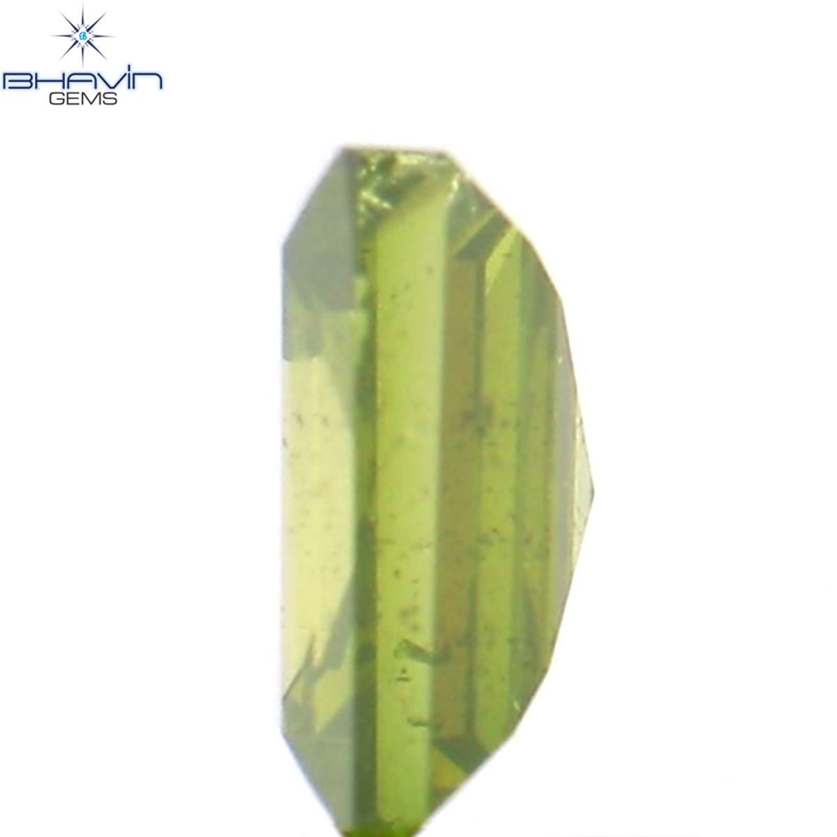 0.32 CT Natural Square Cut Diamond Enhanced Green Color Clarity SI1 (4.23 MM)