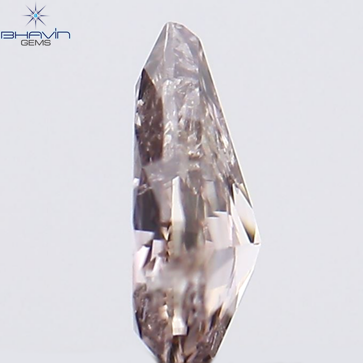 0.12 CT ペアシェイプ ナチュラル ダイヤモンド ピンク色 SI2 クラリティ (3.99 MM)