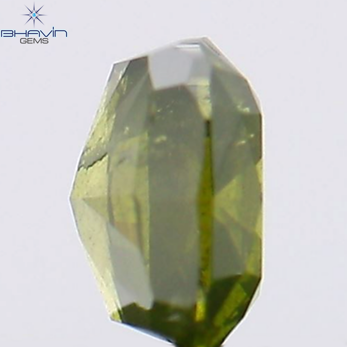 0.31 CT Natural Cushion Diamond Enhanced Green Color Clarity I1 (3.88 MM)