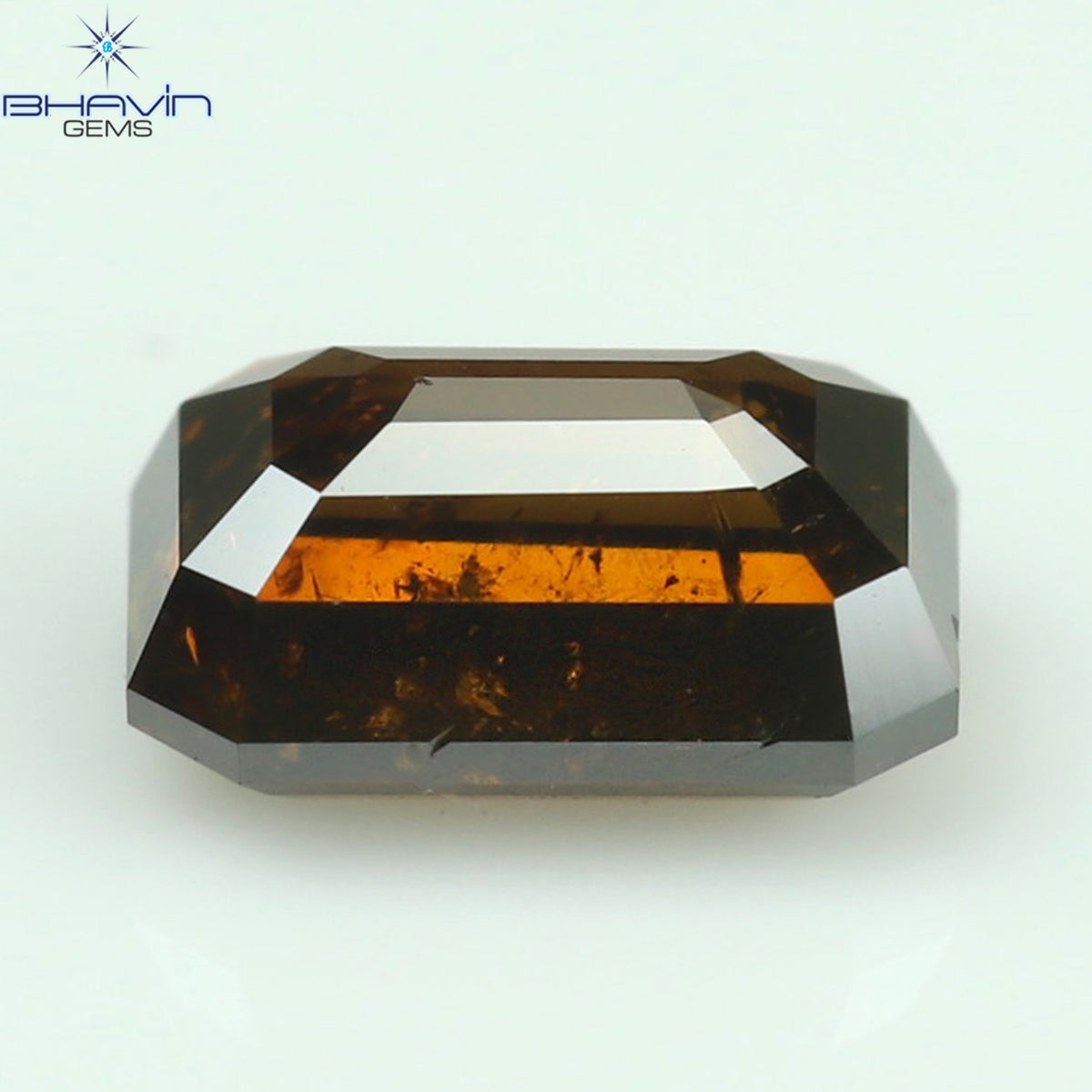 0.42 CT Natural Emerald Diamond Enhanced Cognac Color Clarity SI2 (4.88 MM)