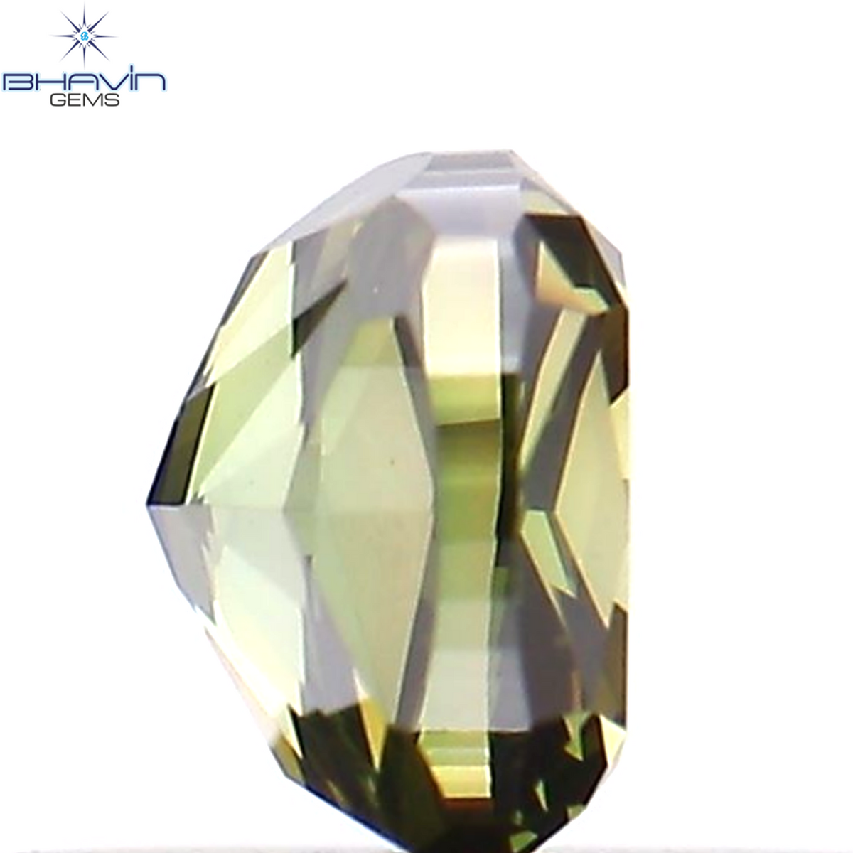 0.27 CT Natural Cushion Diamond Enhanced Green Color Clarity VS1 (3.77 MM)
