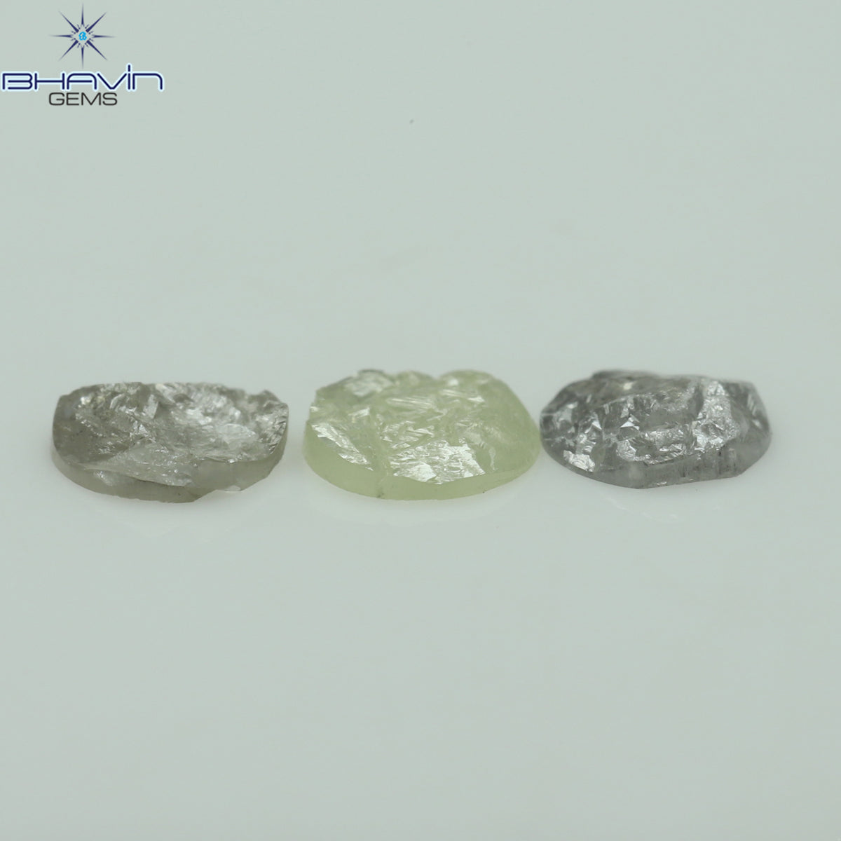 0.50 CT/3 Pcs Natural Uncut Diamond White Color Clarity I3 (4.70 MM)