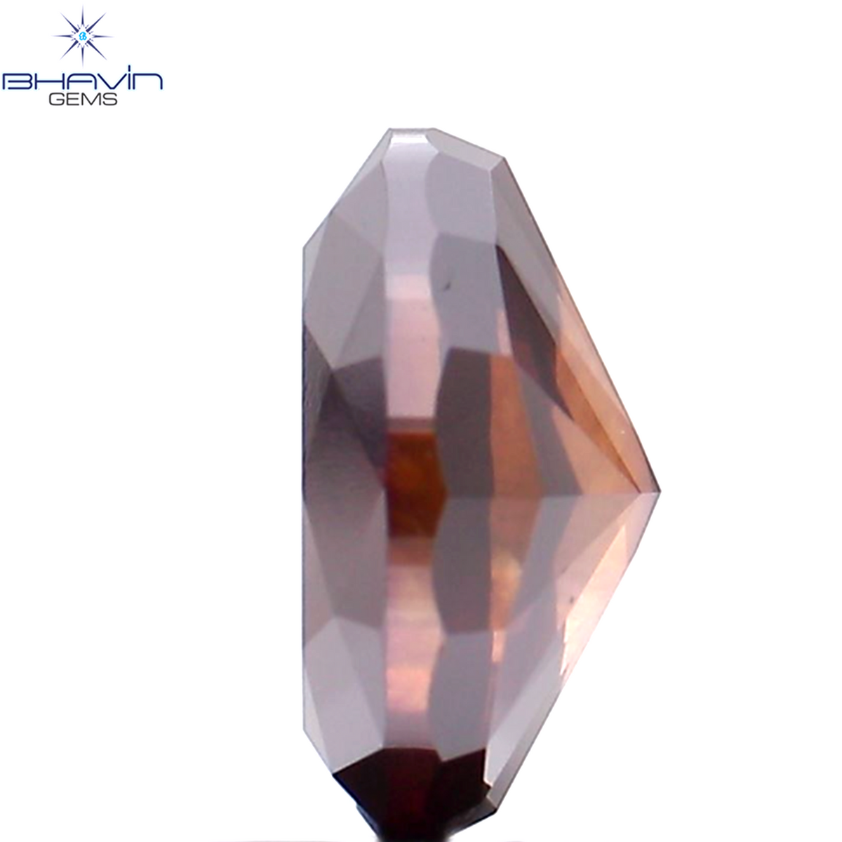 2.42 CT Natural Oval Diamond Enhanced Pink Brown Color Clarity VS1 (9.34 MM)