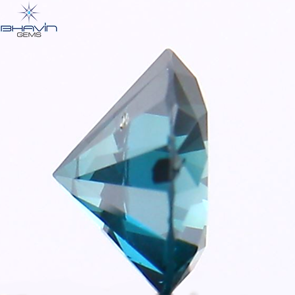 0.24 CT Natural Round Diamond Enhanced Blue Color Clarity SI1 (4.00 MM)