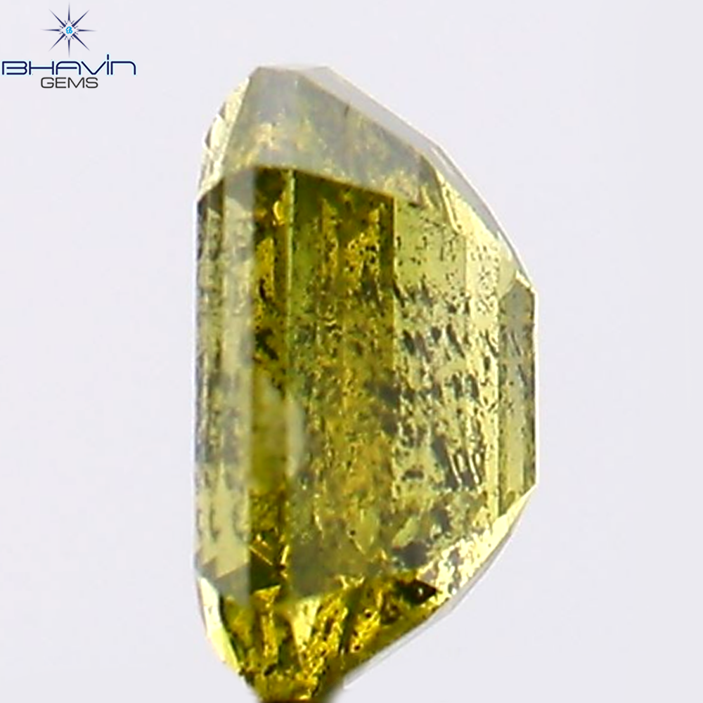 0.69 CT Natural Emerald Diamond Enhanced Green Color Clarity I1 (5.70 MM)