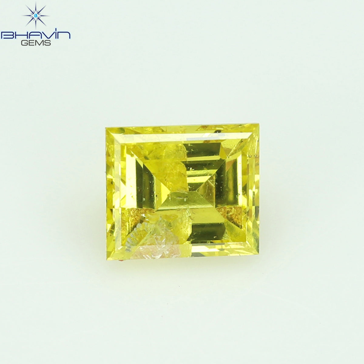 0.15 CT Natural Square Cut Diamond Enhanced Yellow Color Clarity SI2 (2.86 MM)