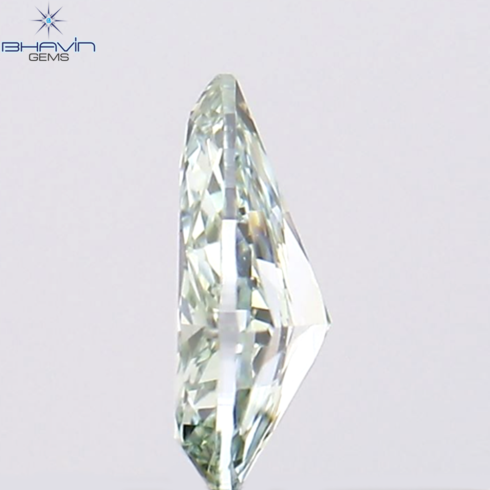 0.15 CT Natural Pear Diamond Enhanced Bluish Green Color Clarity VS2 (4.58 MM)