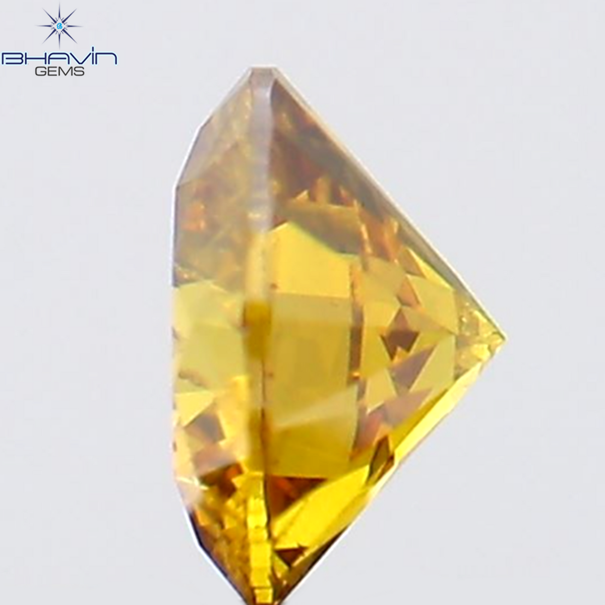 0.18 CT ラウンド シェイプ ナチュラル ダイヤモンド オレンジ イエロー カラー SI2 クラリティ (3.69 MM)