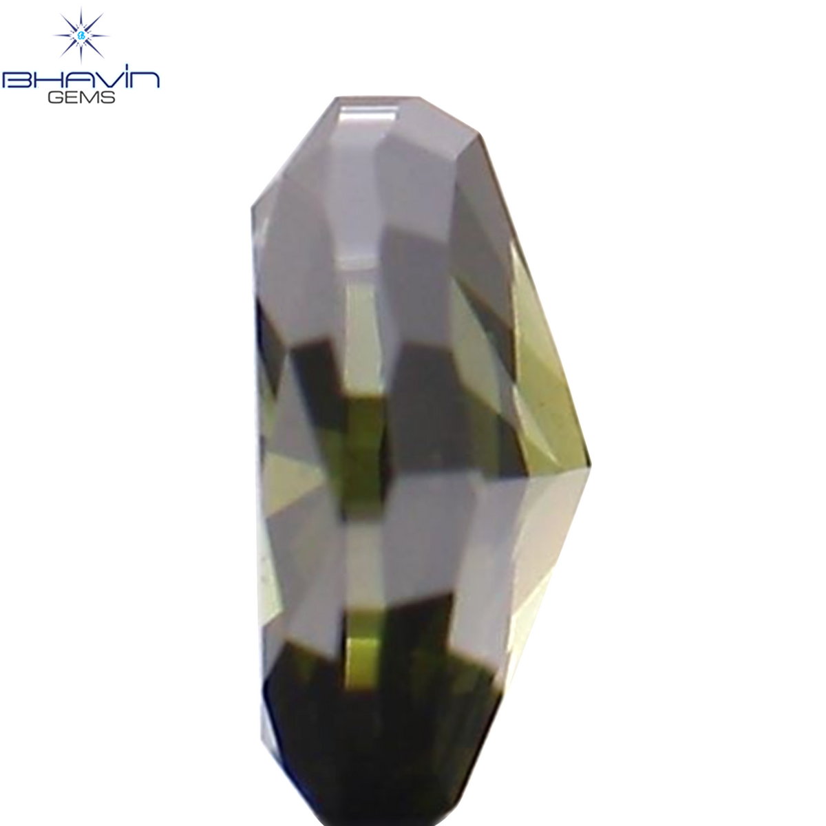 0.51 CT オーバル シェイプ ナチュラル ダイヤモンド グリーン カラー SI1 クラリティ (6.05 MM)