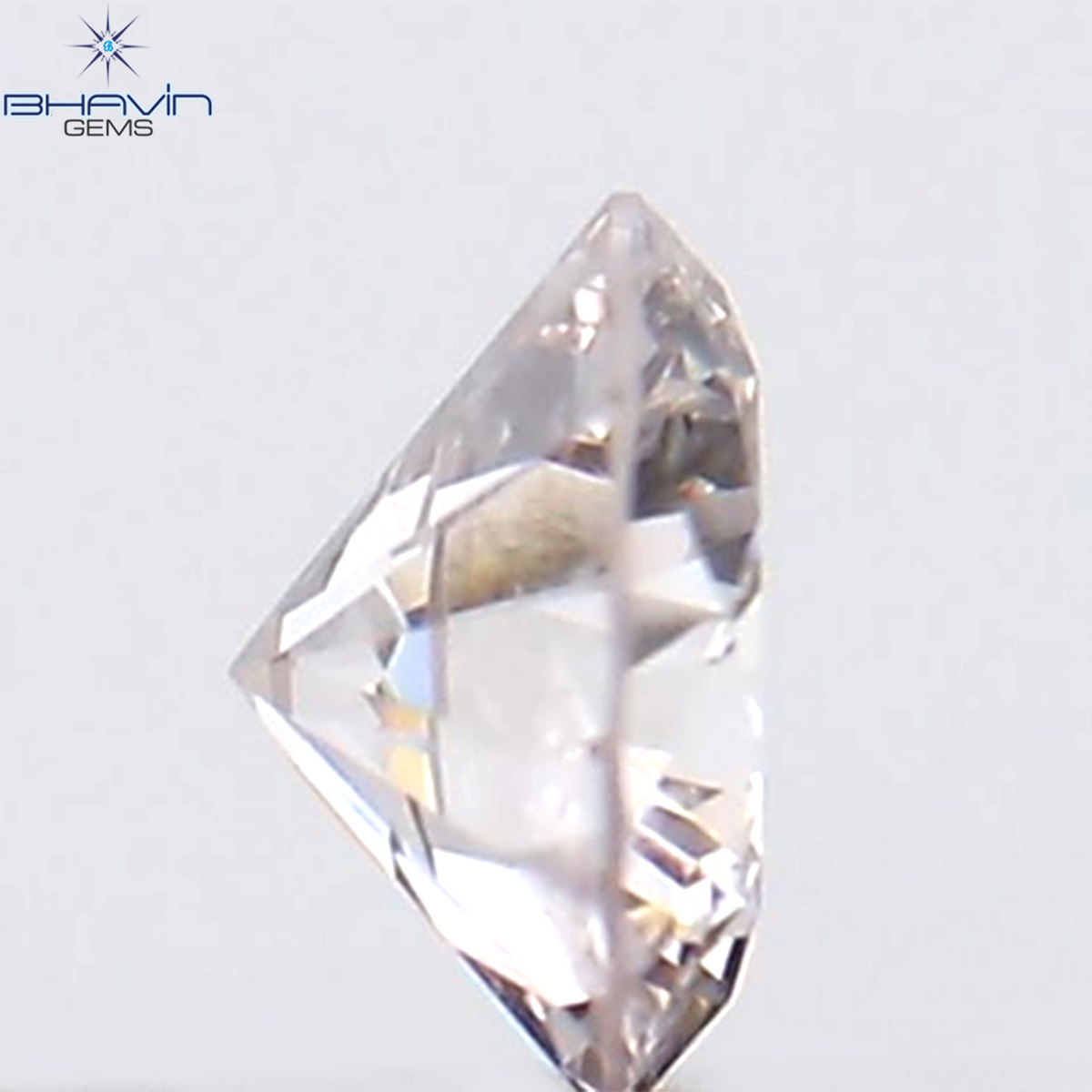 0.09 CT ラウンド シェイプ ナチュラル ダイヤモンド ピンク カラー SI2 クラリティ (2.96 MM)