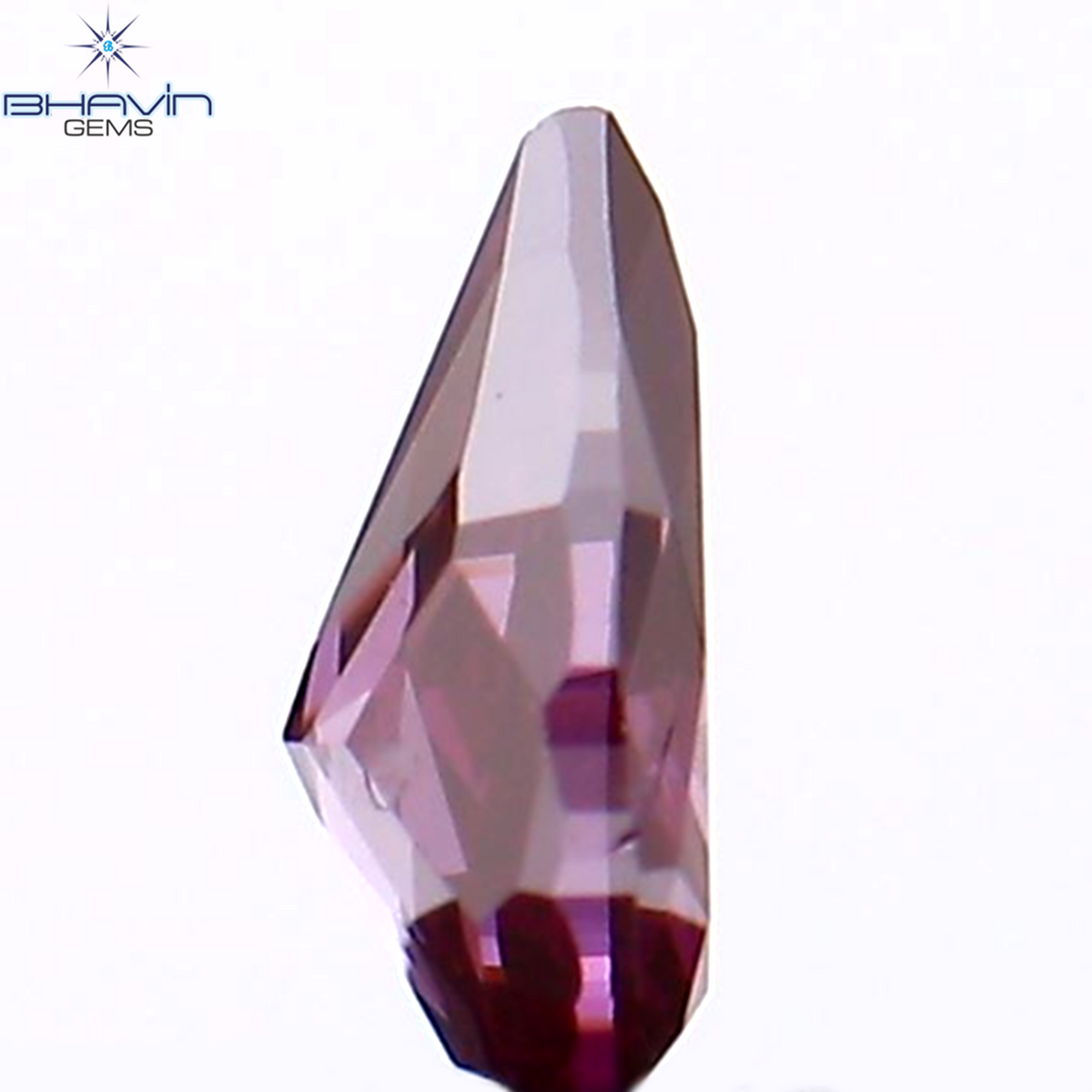 0.17 CT Natural Pear Diamond Enhanced Pink Color Clarity SI1 (4.47 MM)