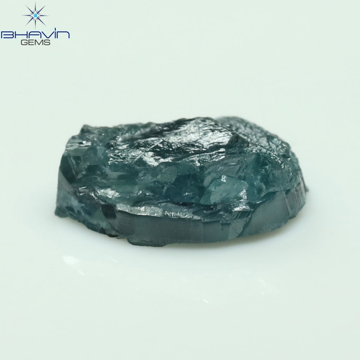 0.69 CT Natural Pear Rough Diamond Enhanced Blue Color Clarity I3 (6.60 MM)
