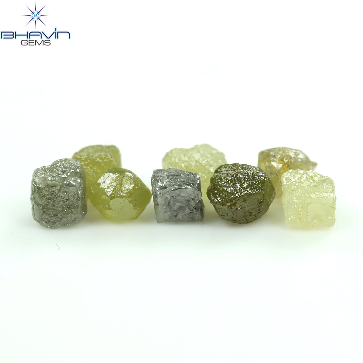 4.05 CT/8 Pcs Natural Rough Diamond Mix Color Clarity I3 (4.37 MM)