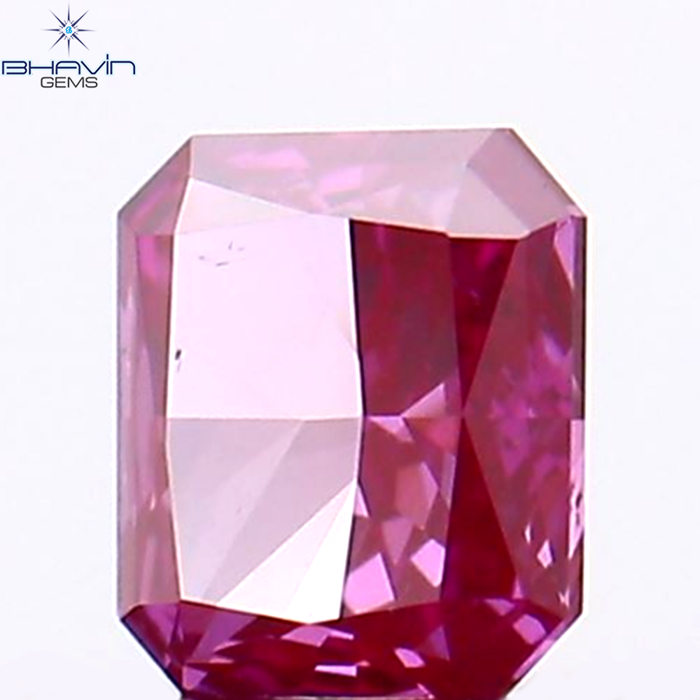 0.09 CT ラディアント シェイプ ナチュラル ダイヤモンド ピンク色 VS1 クラリティ (2.73 MM)