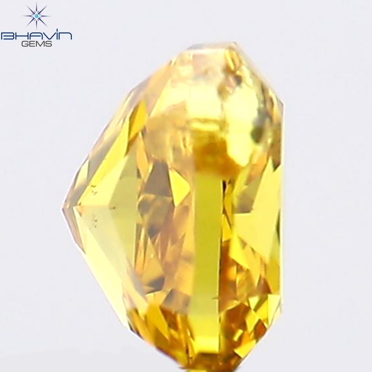 0.23 CT Natural Cushion Diamond Enhanced Orange Color Clarity SI2 (3.47 MM)
