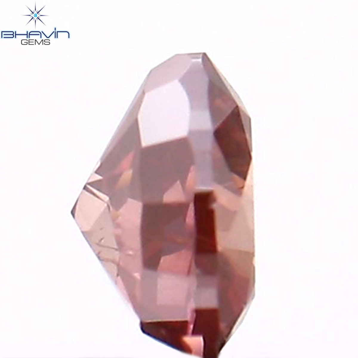 0.27 CT ハートシェイプ エンハンスト ピンク カラー ナチュラル ルース ダイヤモンド SI1 クラリティ (4.20 MM)