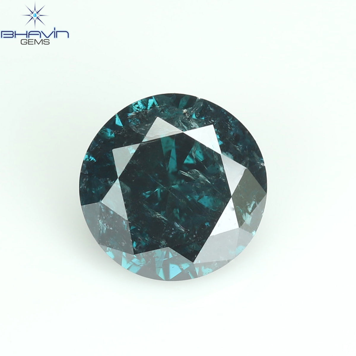 1.09 CT Natural Round Diamond Enhanced Blue Color Clarity I3 (6.43 MM)