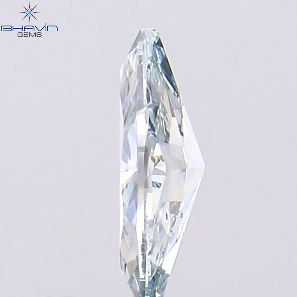 0.36 CT Natural Marquise Diamond Enhanced Greenish Blue Color Clarity SI1 (6.85 MM)