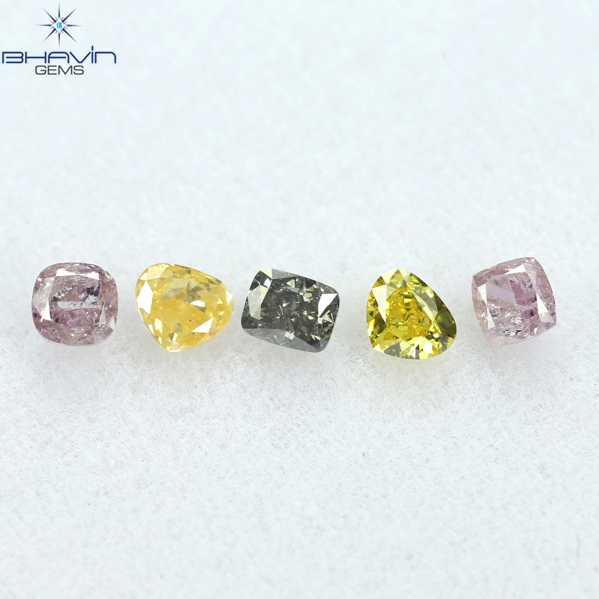 0.54 CT/5 Pcs Natural Mix Diamond Mix Fancy Color Clarity SI2 (2.70 MM)