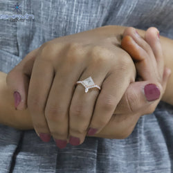 Kite Diamond  White Salt And Pepper Diamond Natural Diamond Ring Gold Ring Engagement Ring