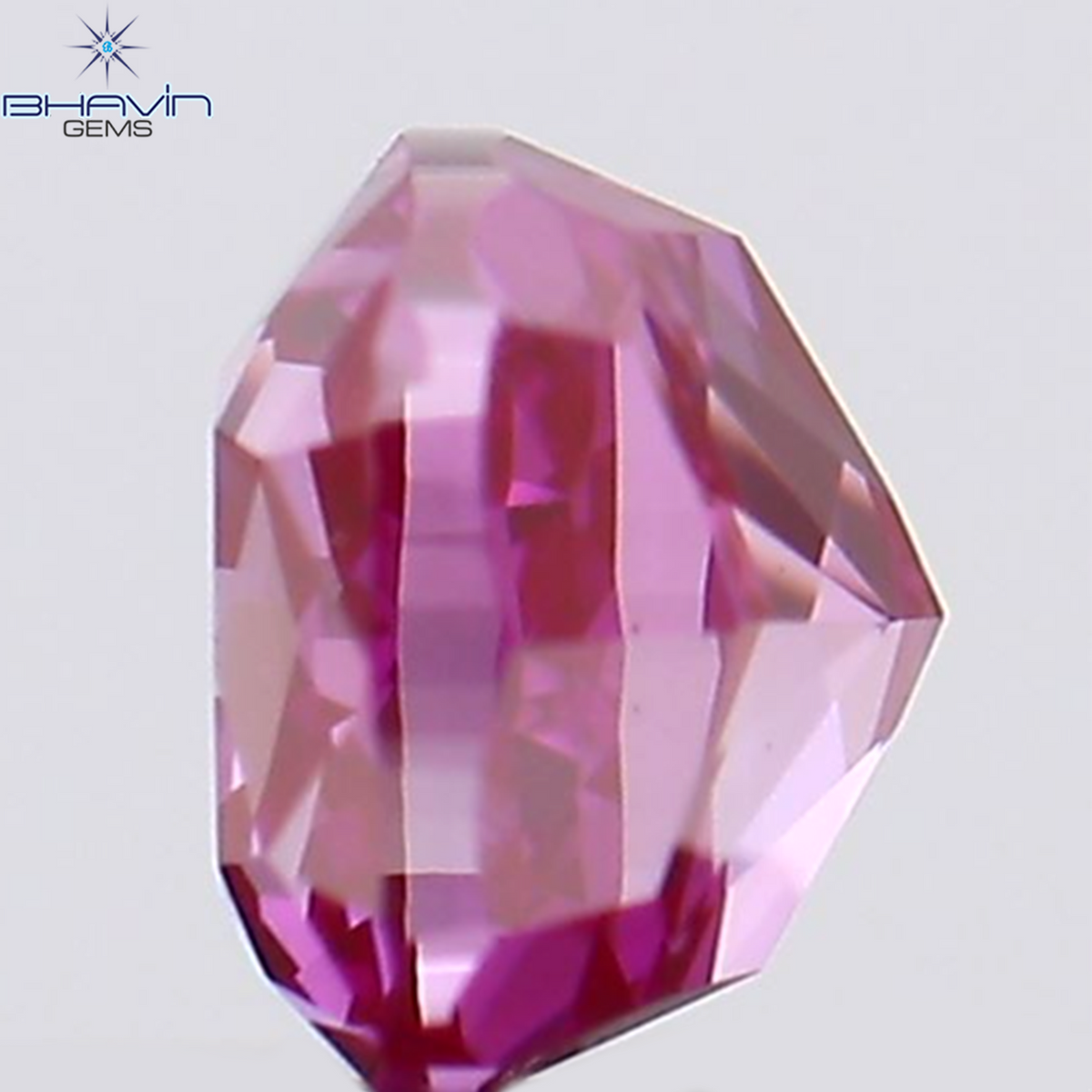 0.17 CT Natural Cushion Diamond Enhanced Pink Color Clarity VS1 (3.00 MM)