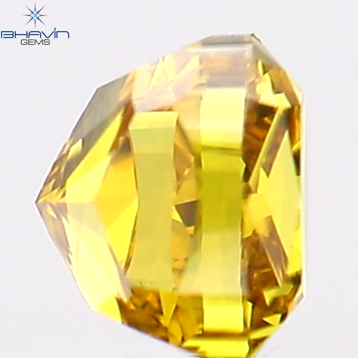 0.34 CT クッション シェイプ 天然ダイヤモンド 強化オレンジ色 VS2 クラリティ (4.25 MM)
