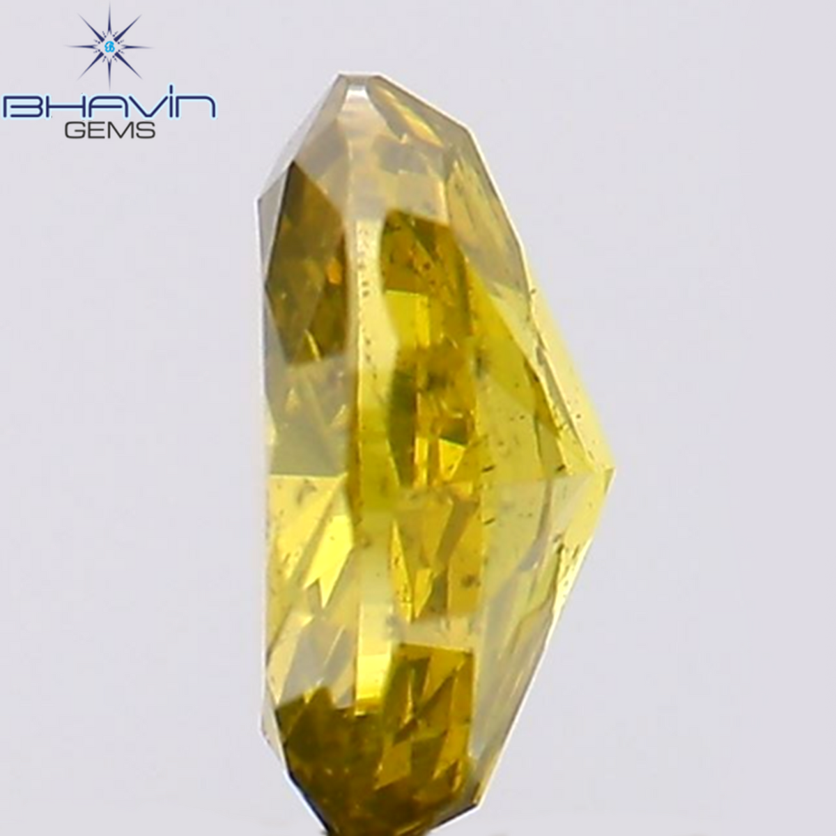 0.41 CT Natural Oval Diamond Enhanced Yellow Color Clarity SI2 (5.17 MM)