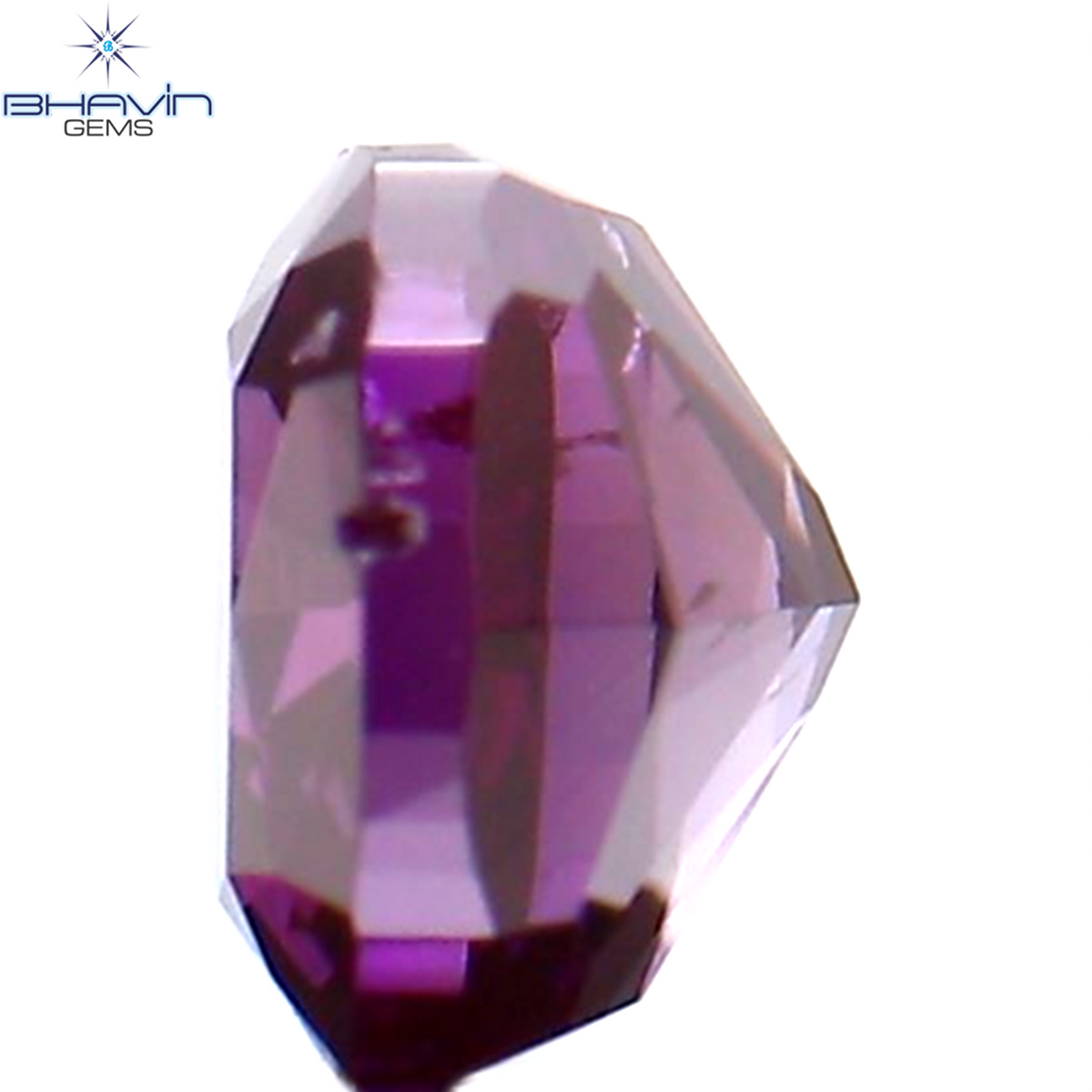 0.21 CT クッション シェイプ ナチュラル ルース ダイヤモンド 強化ピンク色 VS2 クラリティ (3.36 MM)