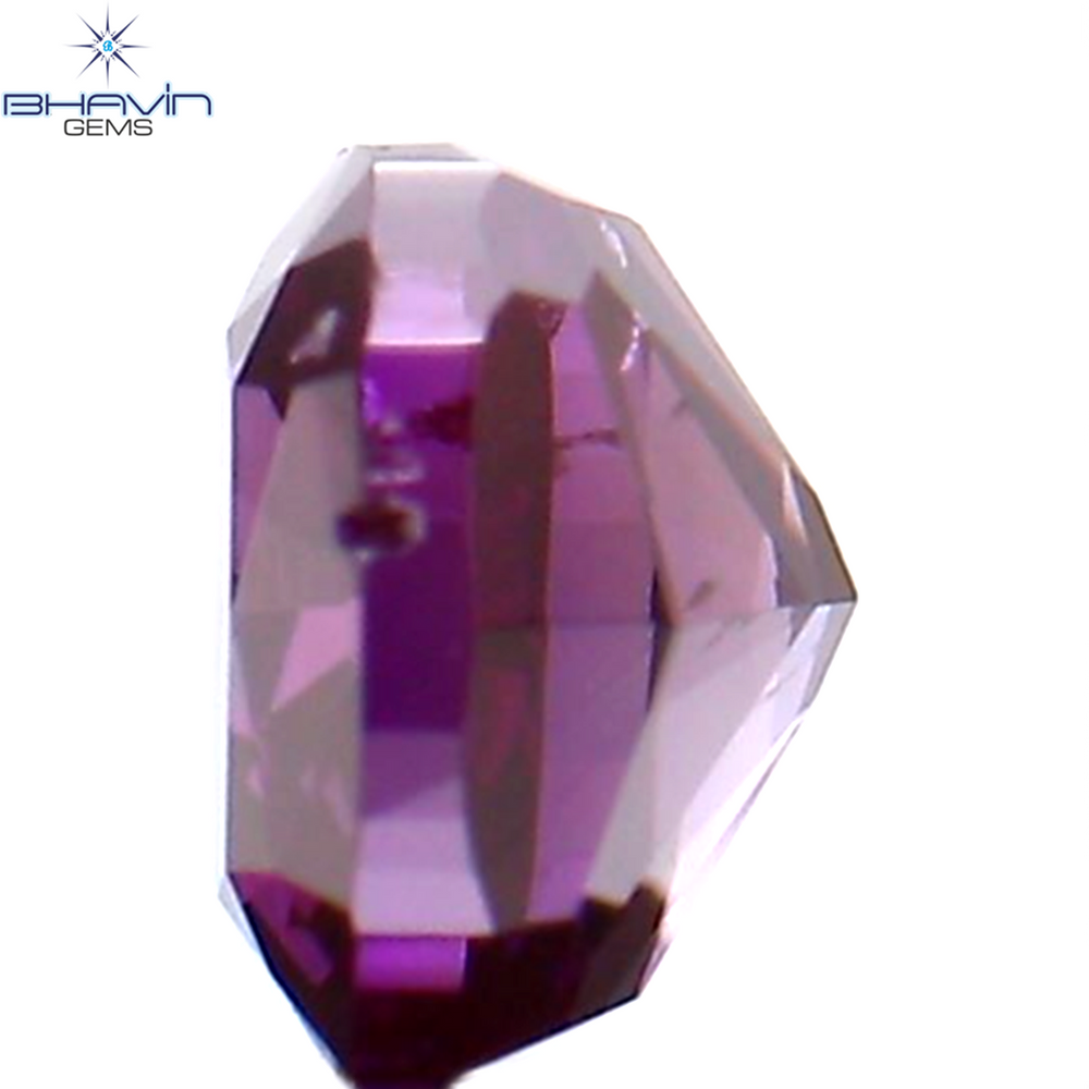 0.21 CT Cushion Shape Natural Loose Diamond Enhanced Pink Color VS2 Clarity (3.36 MM)