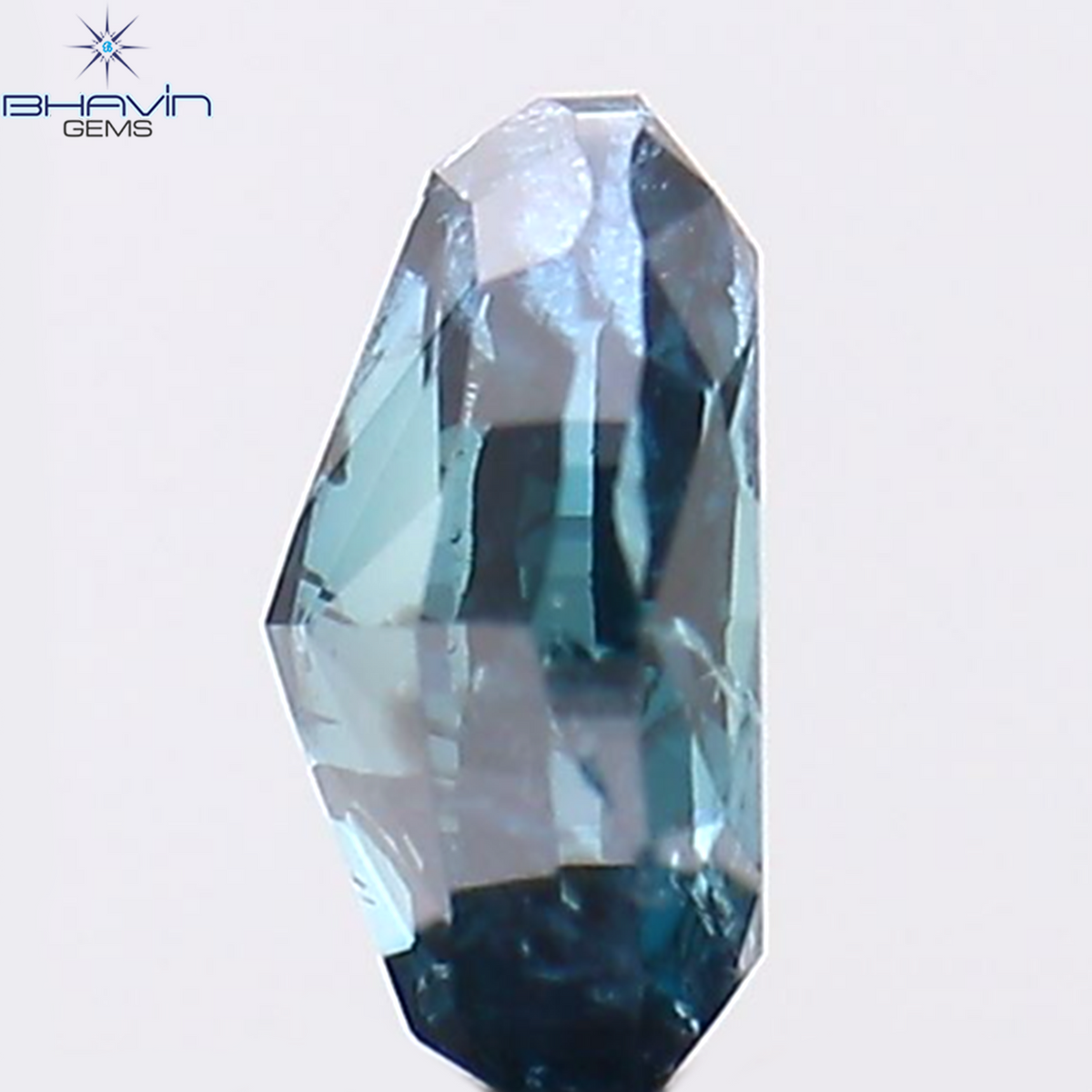 0.18 CT Natural Oval Diamond Enhanced Blue Color Clarity I3 (4.12 MM)