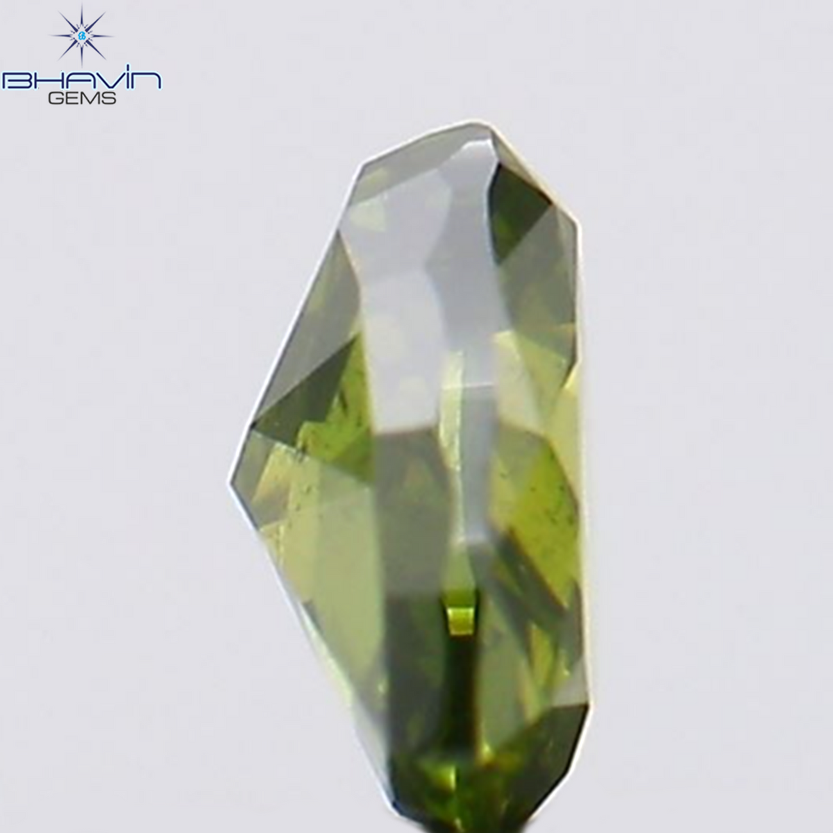 0.24 CT Natural Heart Diamond Enhanced Green Color Clarity SI1 (4.11 MM)