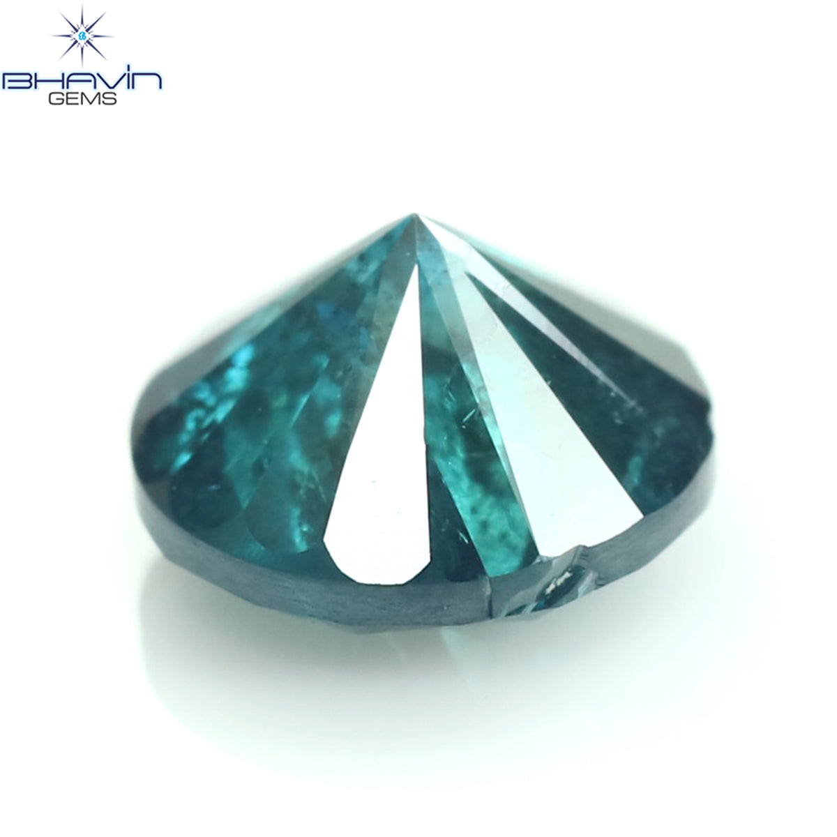 0.54 CT Natural Round Diamond Enhanced Blue Color Clarity I3 (5.00 MM)