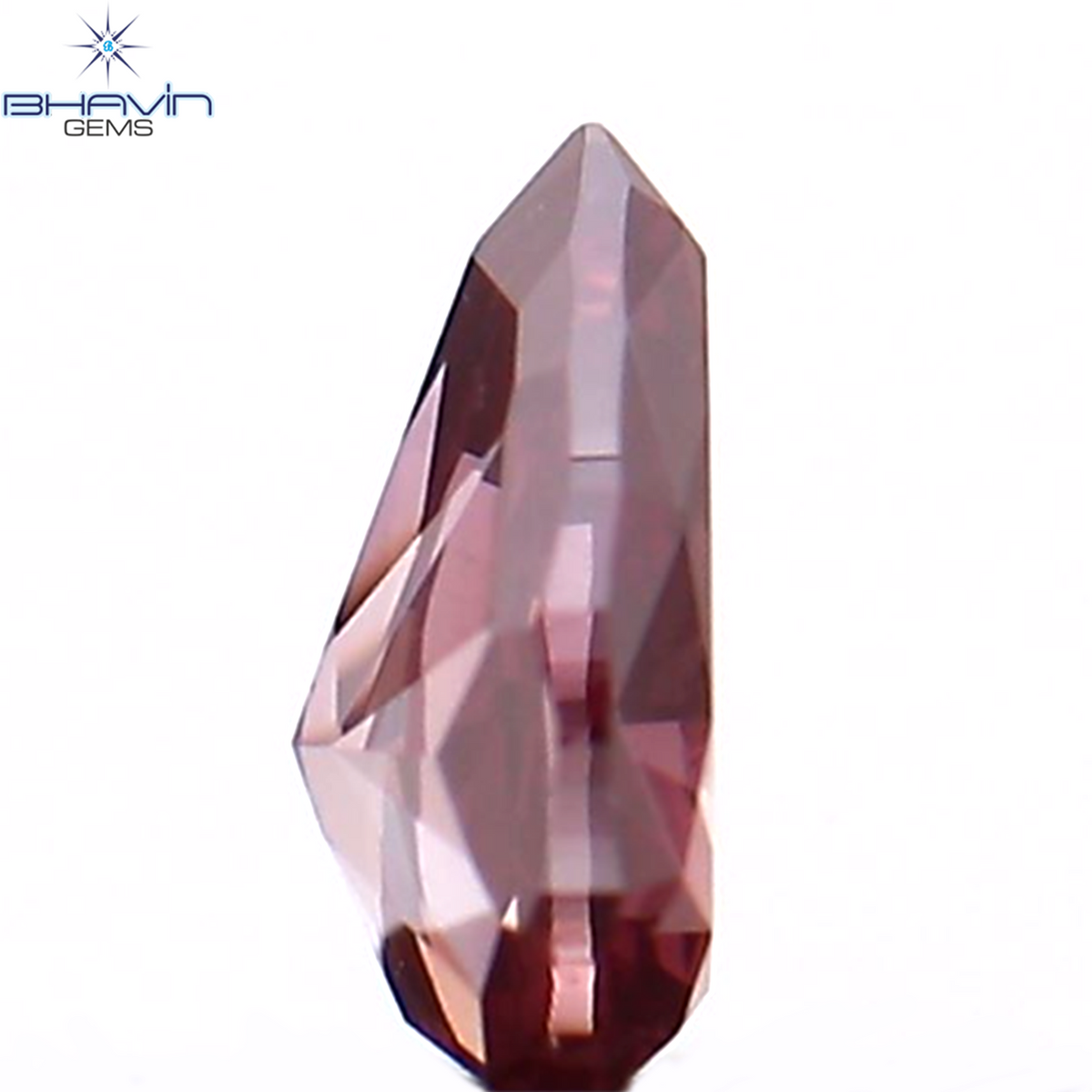 0.16 CT ペアシェイプ ナチュラル ダイヤモンド ピンク色 VS1 クラリティ (4.23 MM)
