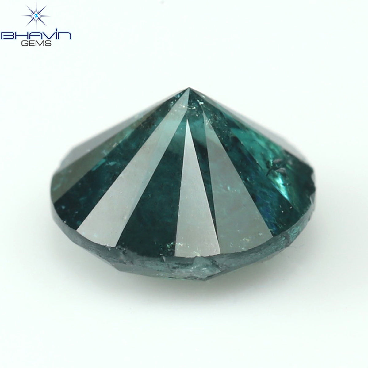 0.56 CT Natural Round Diamond Enhanced Blue Color Clarity I3 (5.16 MM)