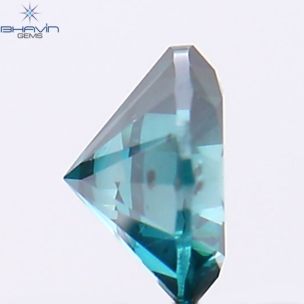 0.50 CT Natural Round Diamond Enhanced Blue Color Clarity SI1 (4.90 MM)