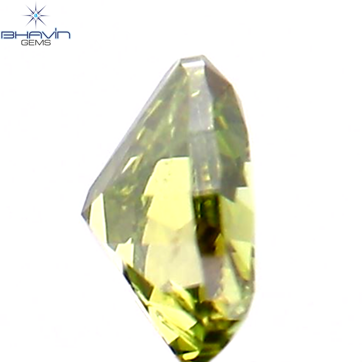 0.12 CT ハートシェイプ エンハンスト グリーン カラー ナチュラル ルース ダイヤモンド SI1 クラリティ (3.43 MM)