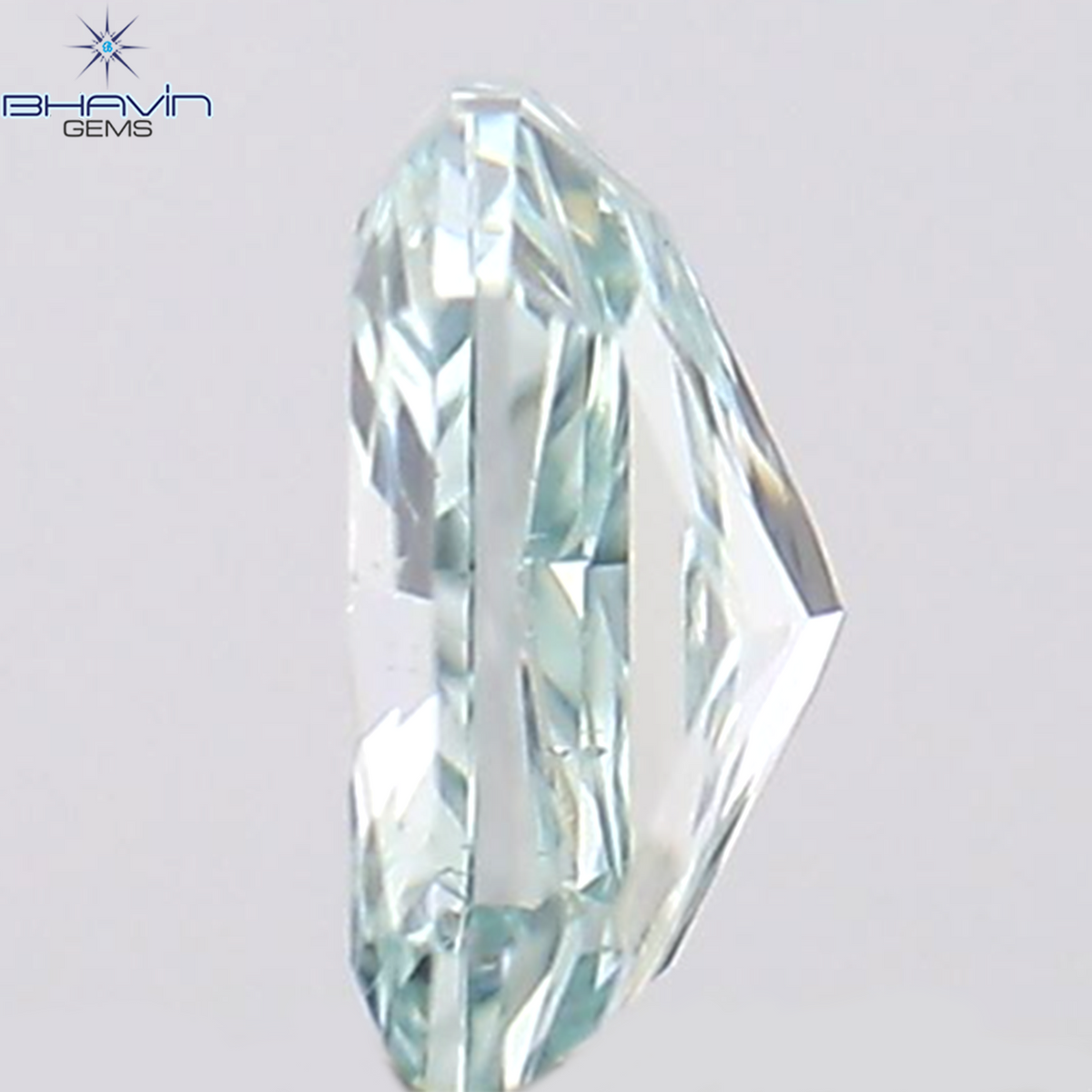 0.10 CT Natural Radiant Diamond Enhanced Greenish Blue Color Clarity VS1 (3.13 MM)
