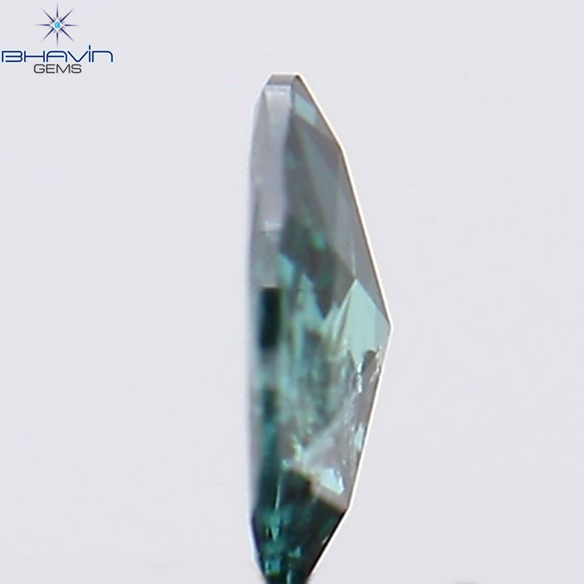 0.14 CT ラウンド ローズ カット シェイプ ナチュラル ダイヤモンド ブルー カラー I1 クラリティ (3.84 MM)