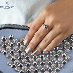 Round RoseCut Diamond, Black Diamond, Natural Diamond Ring, Engagement Ring