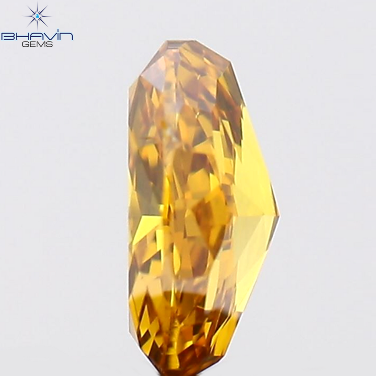 0.25 CT オーバルシェイプ ナチュラル ダイヤモンド オレンジ色 VS1 クラリティ (4.25 MM)