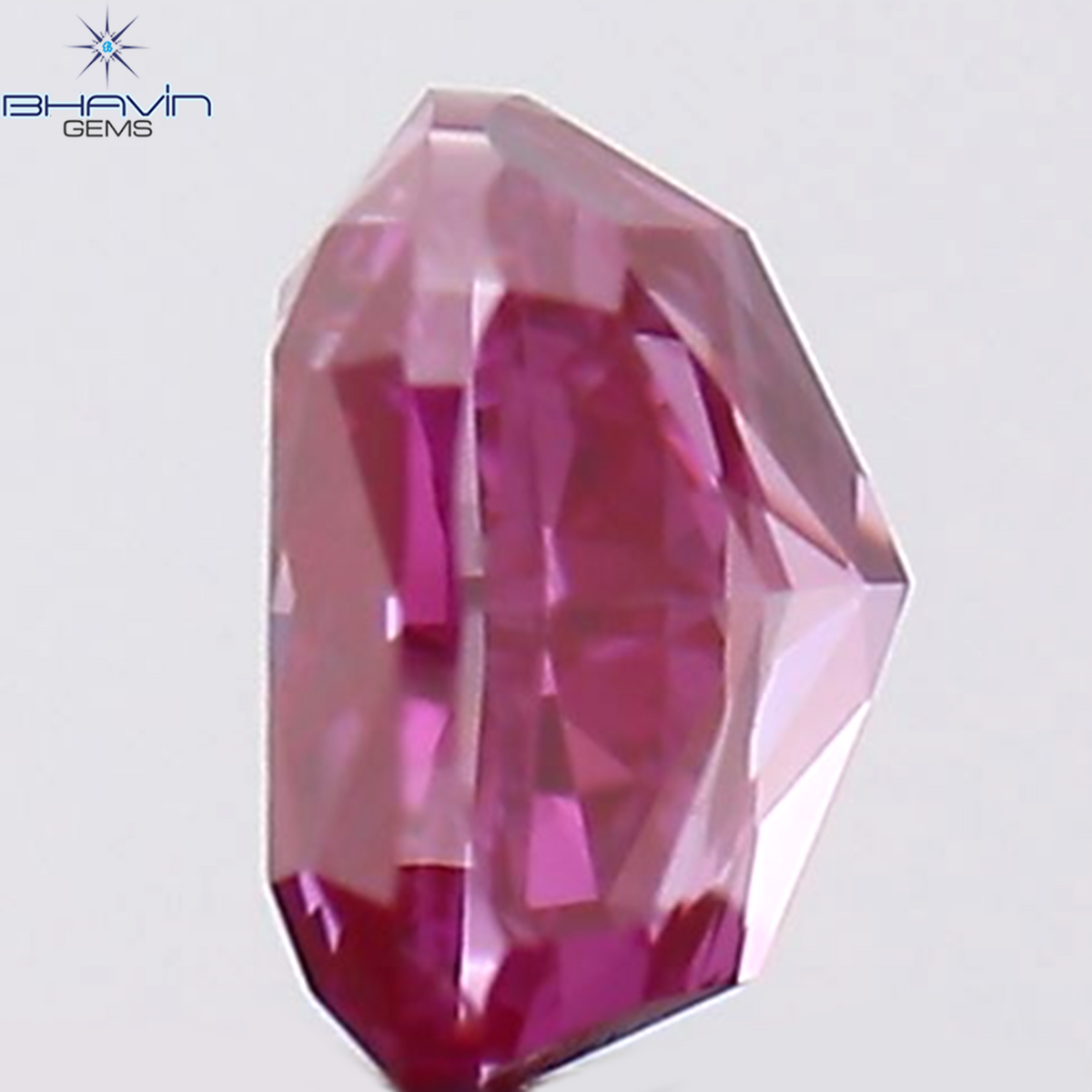 0.46 CT クッション シェイプ ナチュラル ルース ダイヤモンド ピンク色 VVS1 クラリティ (4.45 MM)